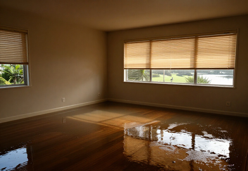 Waterlogged carpet in a Chifley living room